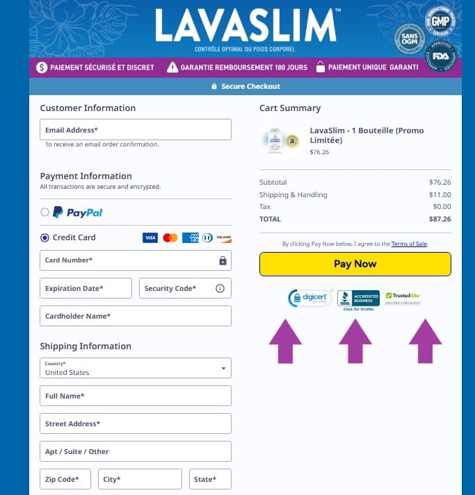 Lavaslim-Secure-Checkout